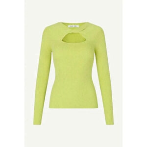 NWT SAMSOE SAMSOE Everly Twist Cut-Out Crewneck Sweater